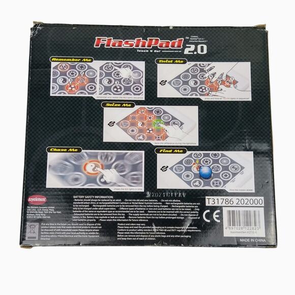 FLASHPAD 2.0 Touch N Go White Light Up Pad 5 Games 2 Player Mode GREAT CONDITION - Picture 2 of 6